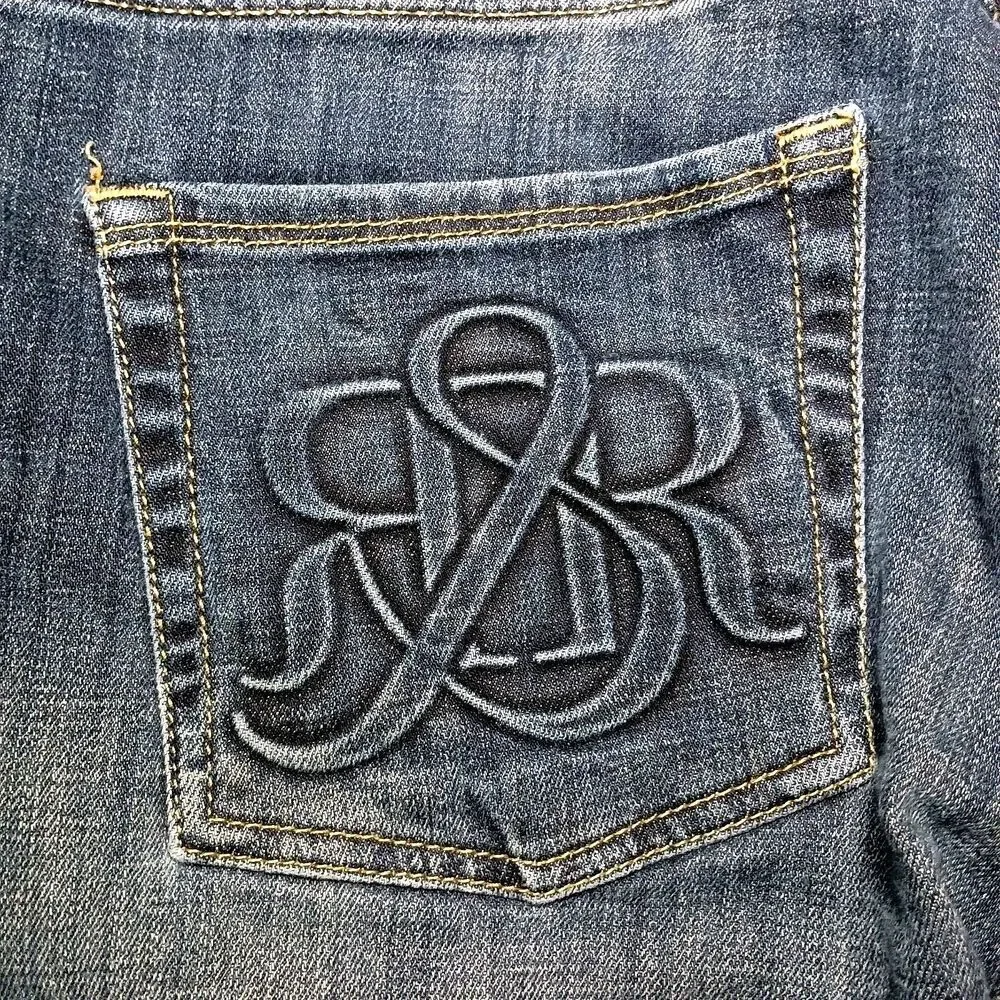 Rock & Republic Women's Dark Blue Denim Bootcut Straight Leg Jeans Sz 14 $225